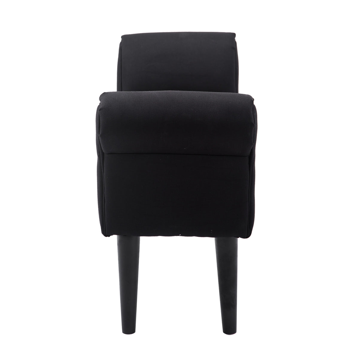 Svart polstret soveromsbenk – MDF og skum, 102x31x51 cm