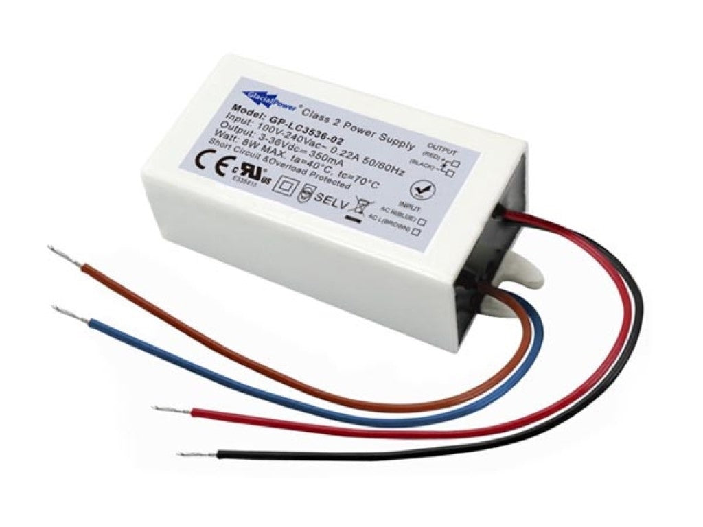 Switching LED Power Supply - Enkel utgång - 8 W - 350 Ma - 3 ~ 36 Vdc - Konstant ström