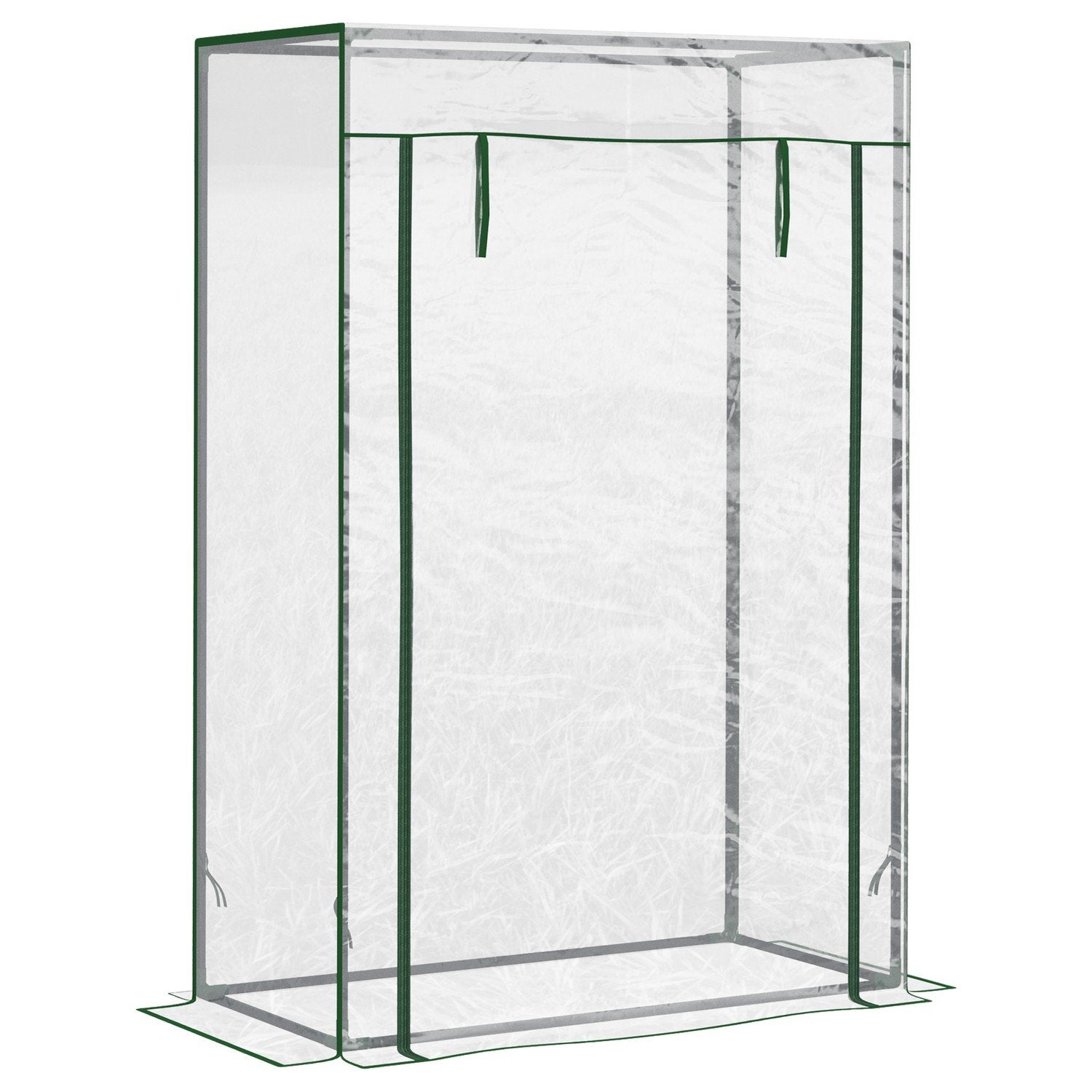 Drivhustomathus kald ramme med rulledør Stål Plast Transparent 100X50X150Cm