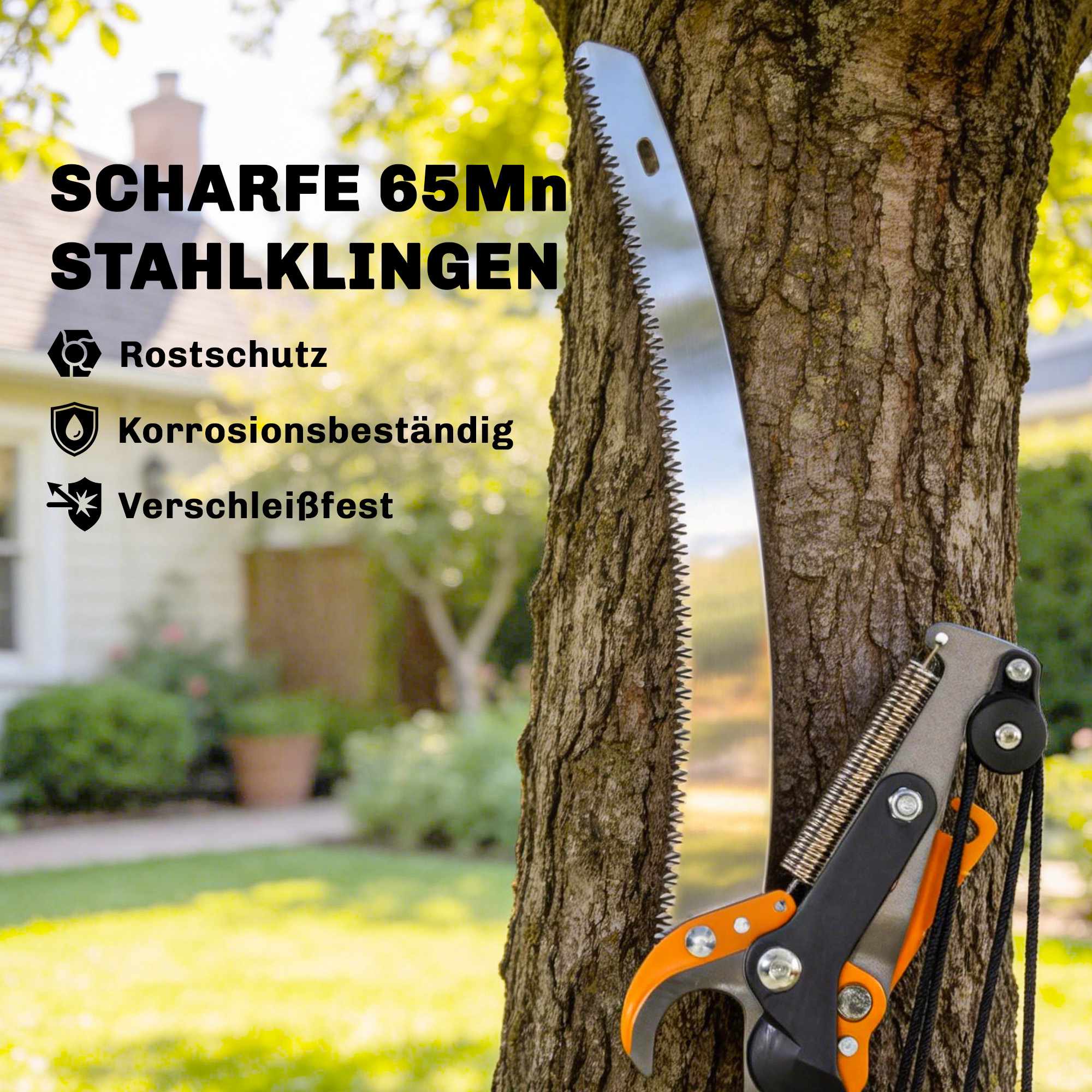 Teleskopisk trädbeskärningssåg, 135-199 cm, 65Mn stålblad