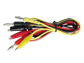 Testledningssats - Bananplugg / Booted Crocodile Plug
