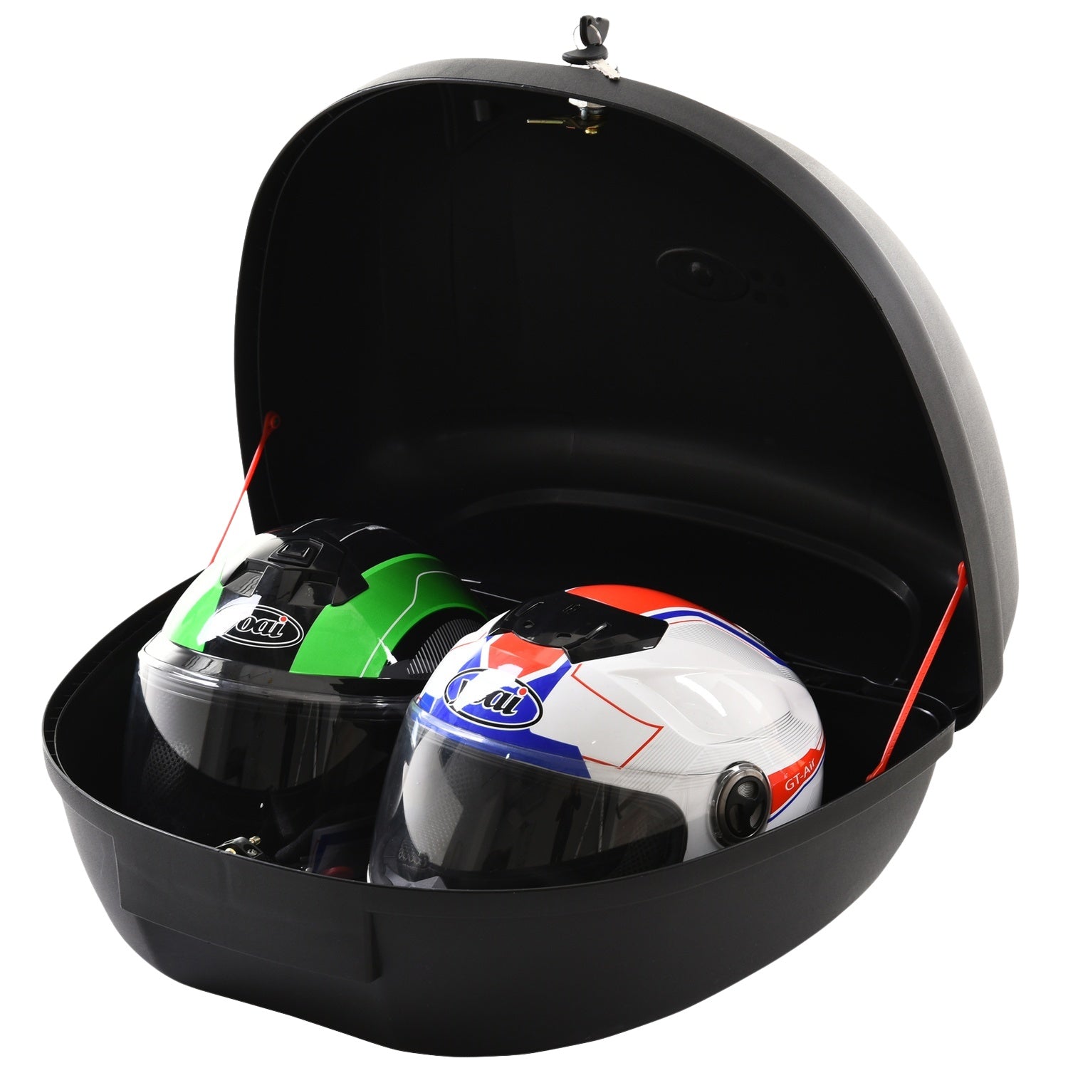 Toppfodral för motorcykel och skoterhjälm, 48L, svart