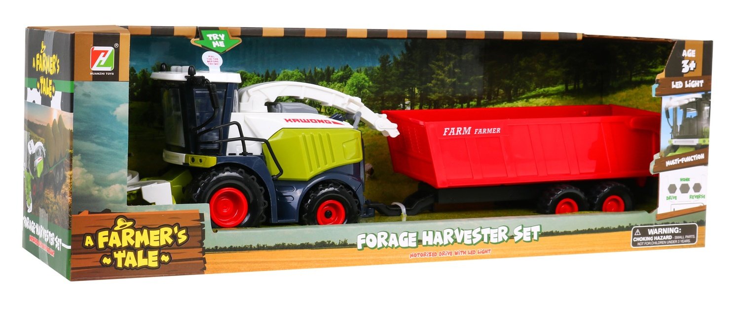 Toy Combine Harvester med lys, lyder og tilhenger