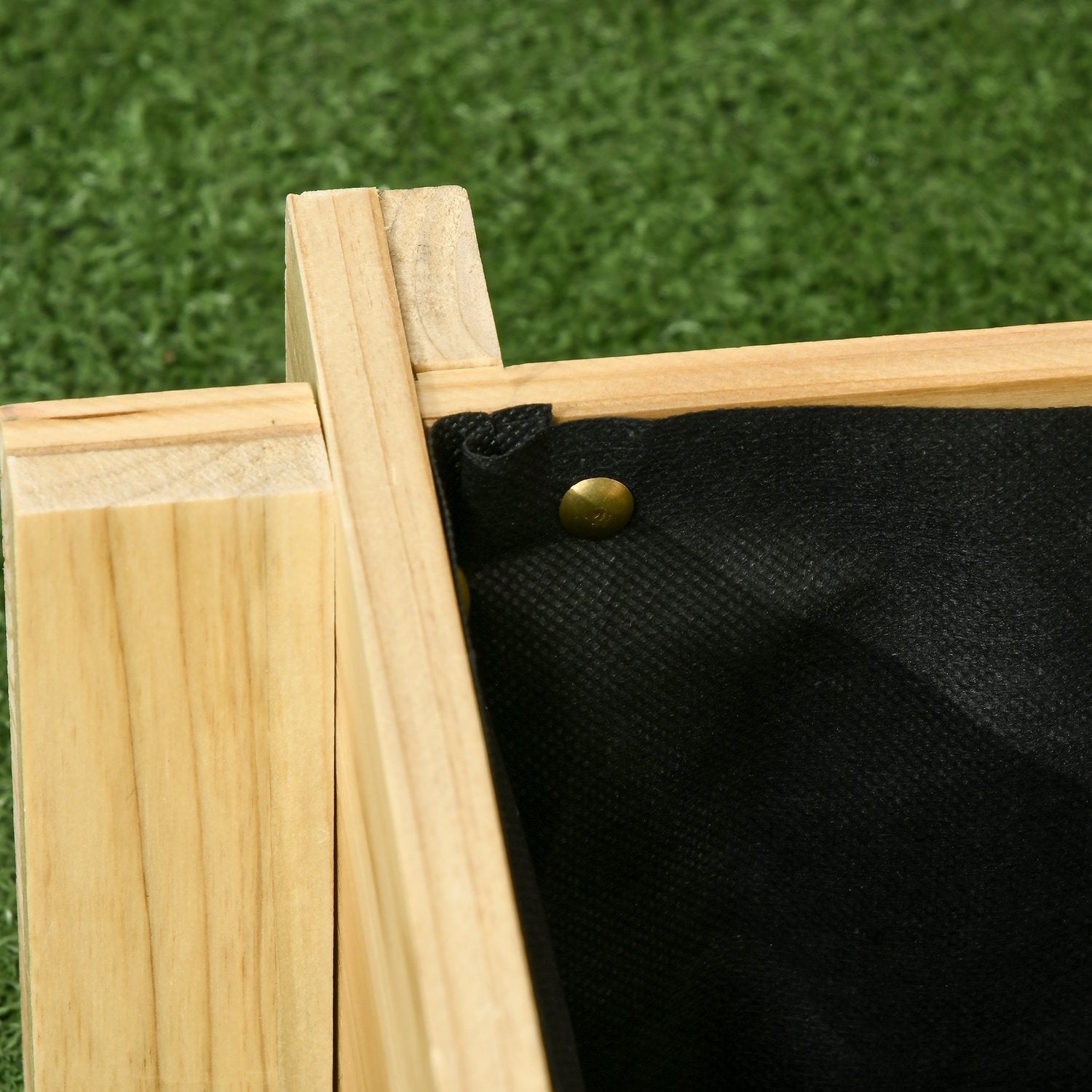 Trä 3-vånings upphöjd säng med liner för balkong trädgård