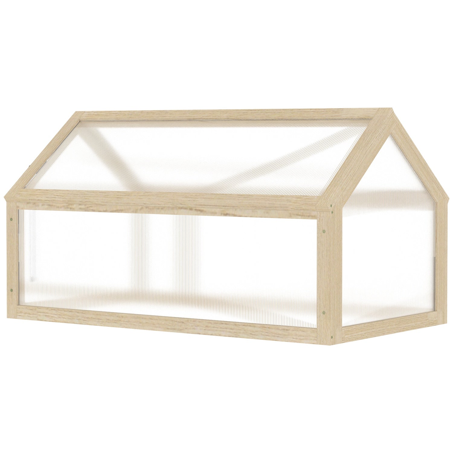 Mini drivhuskasse i tre – vintertett, 90 x 52 x 49,5 cm