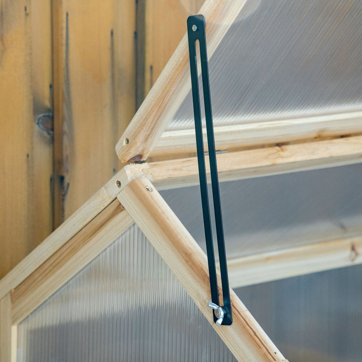 Mini drivhuskasse i tre – vintertett, 90 x 52 x 49,5 cm