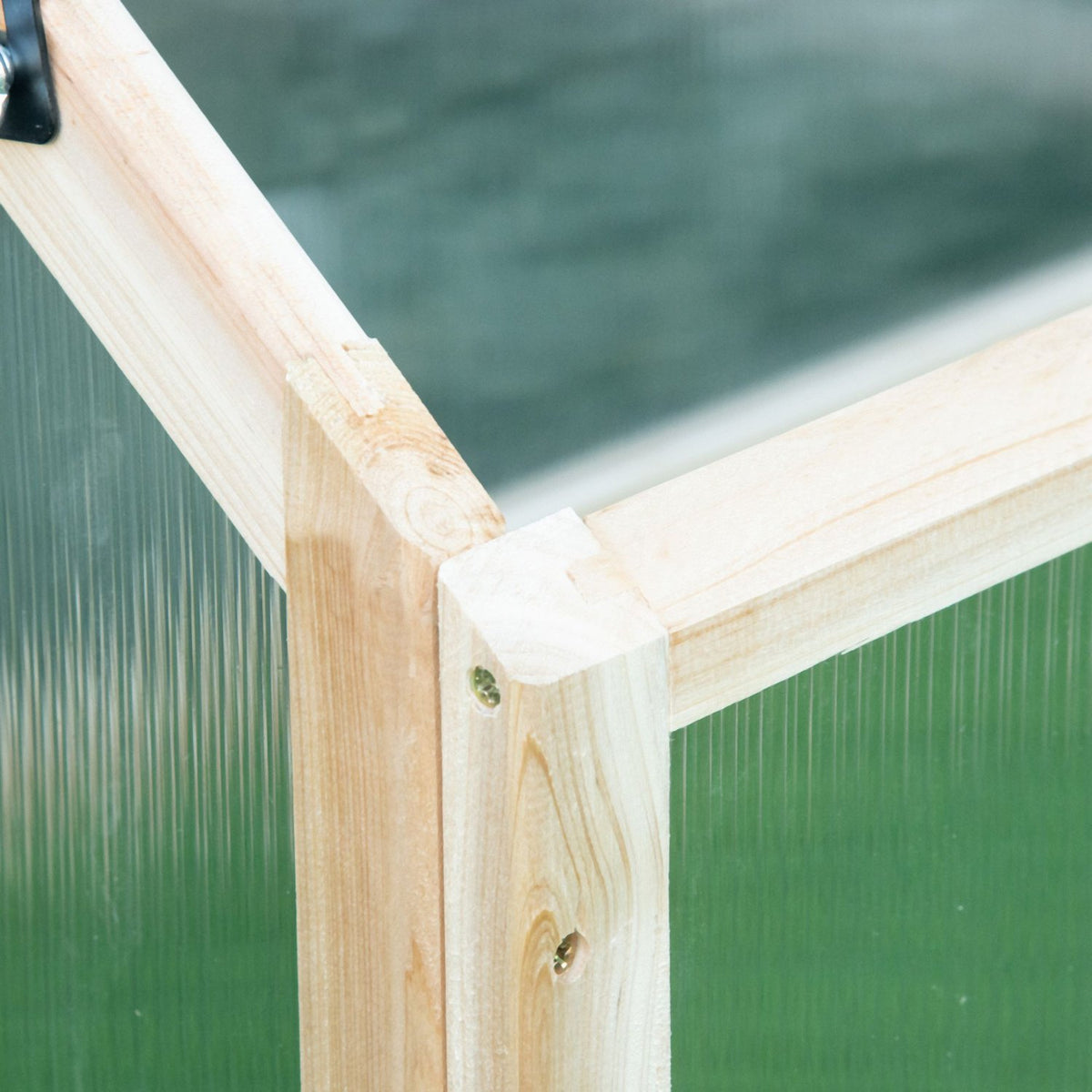 Mini drivhuskasse i tre – vintertett, 90 x 52 x 49,5 cm