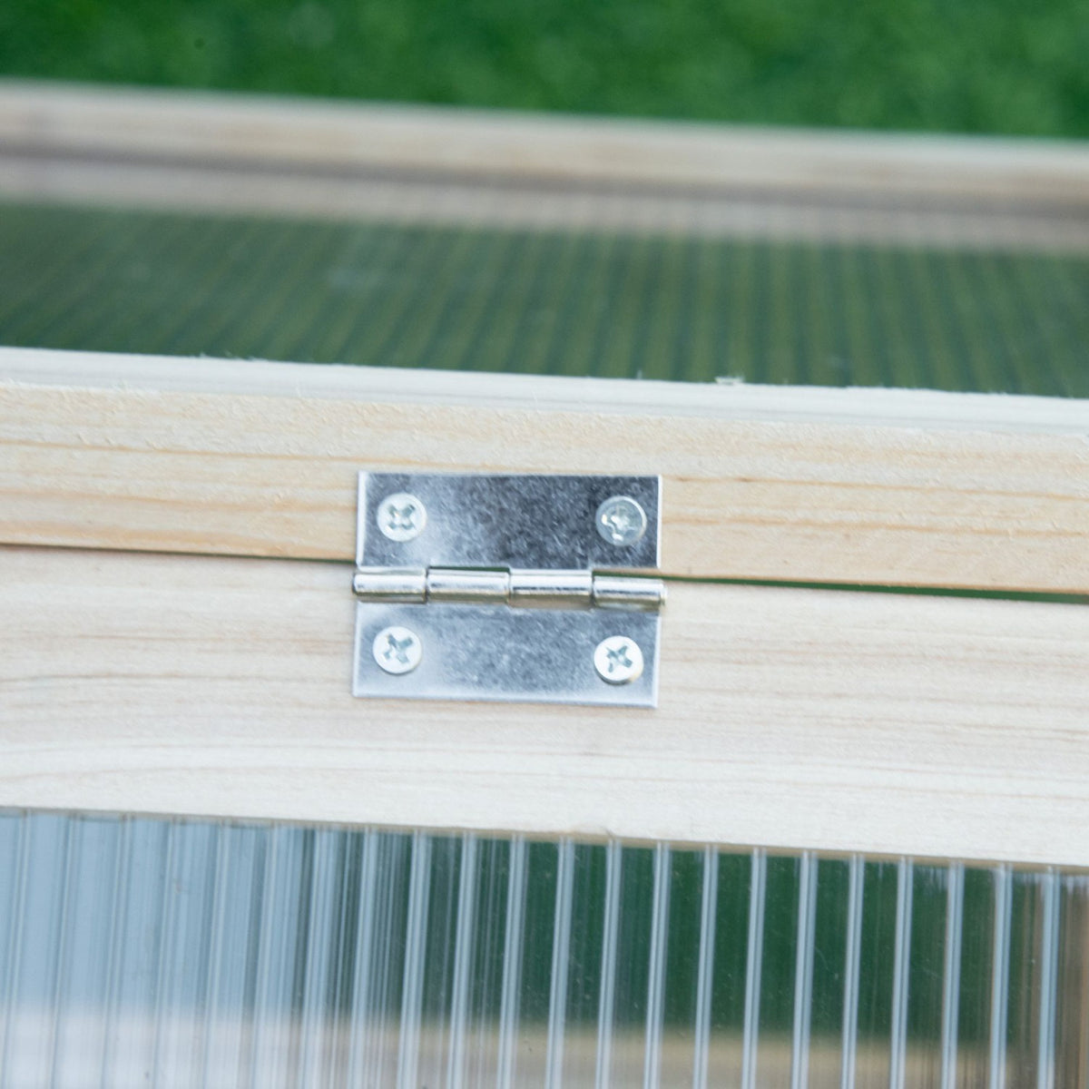 Mini drivhuskasse i tre – vintertett, 90 x 52 x 49,5 cm