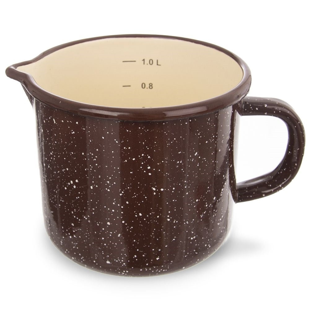 Traditionell Stål Emaljkopp 12 cm – Mått & Servering