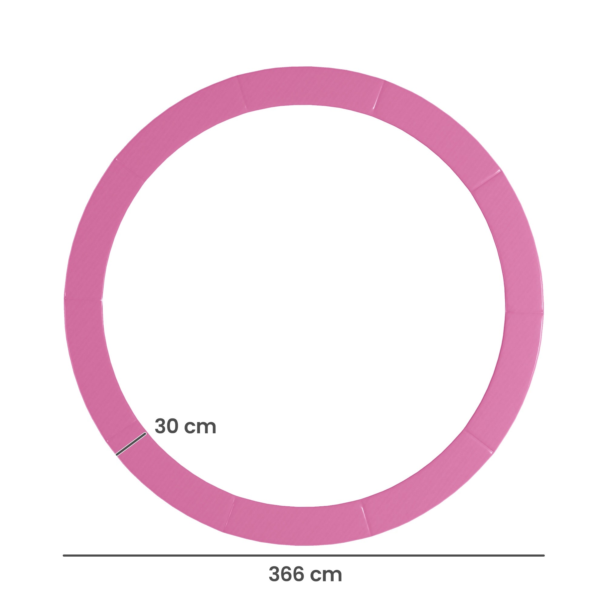 Trampolinskydd, Vattentätt, Rivtåligt, Ø366 cm, Rosa