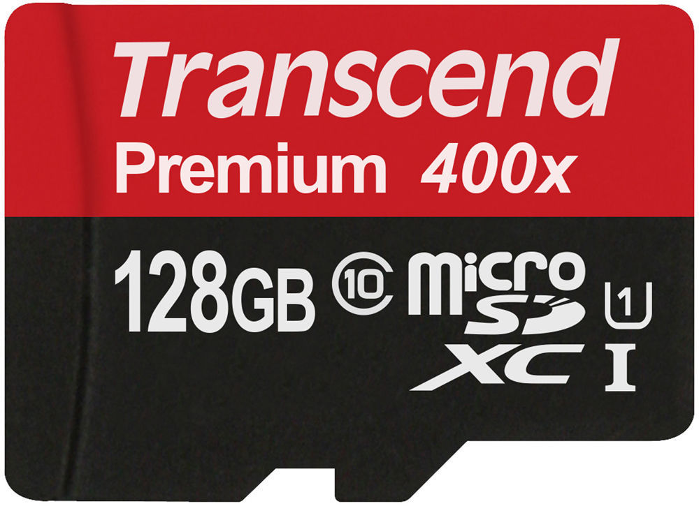 Transcend 128 GB microSDXC Class 10 UHS-I 400x minneskort