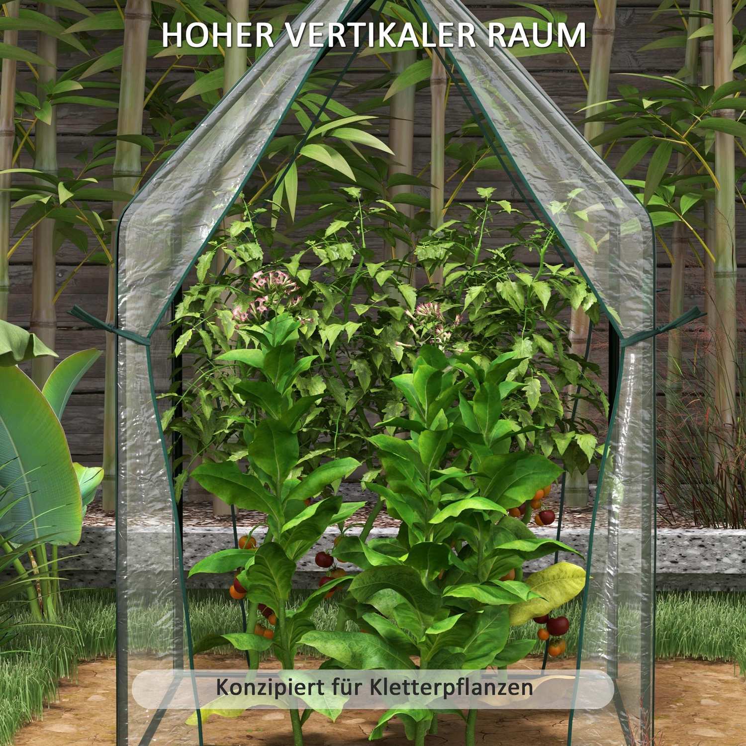 Trädgårdsbädd i stål med handskar, grön, 125x47x40cm