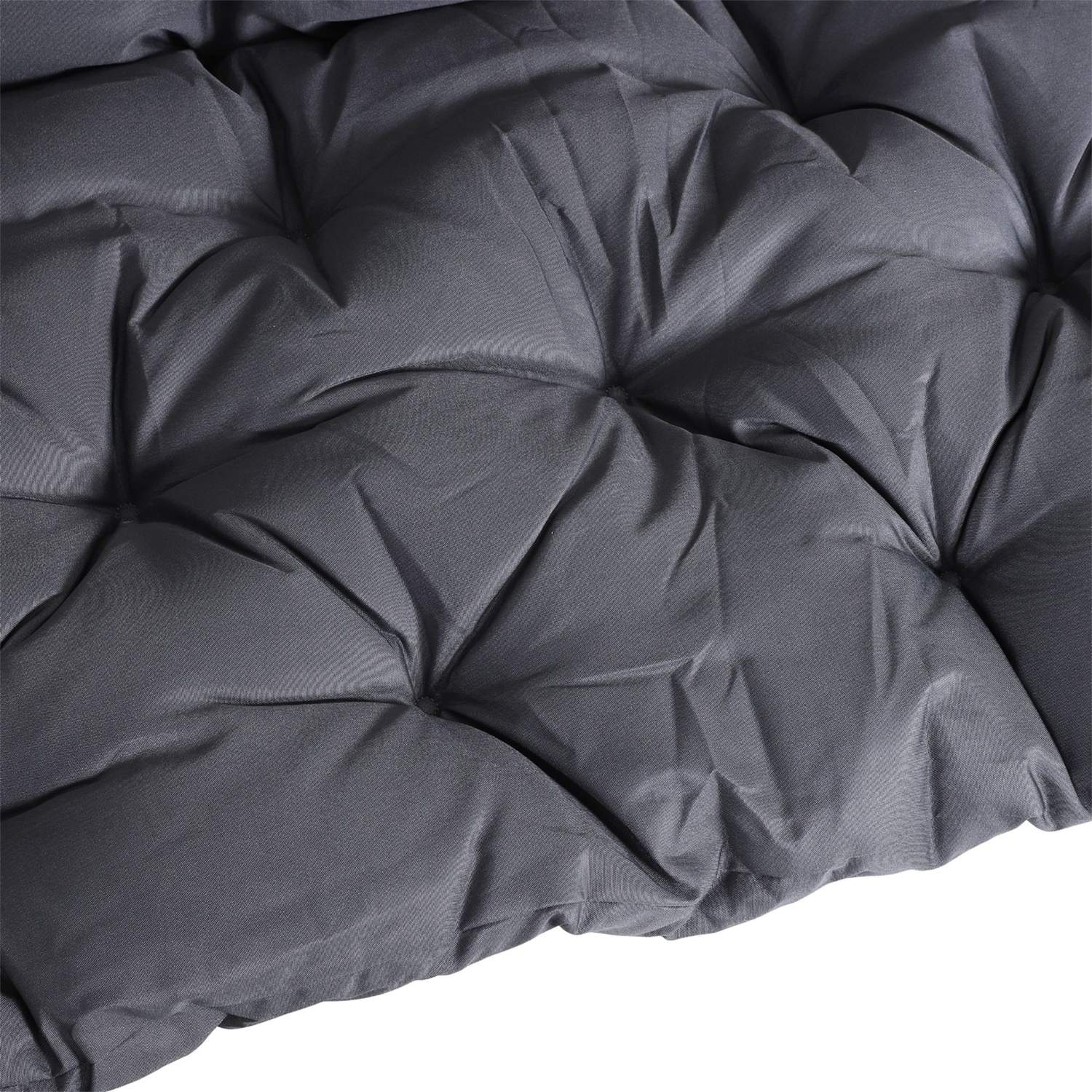 Trädgårdsbänkkuddset, bomull, mörkgrå, 150x98x8 cm