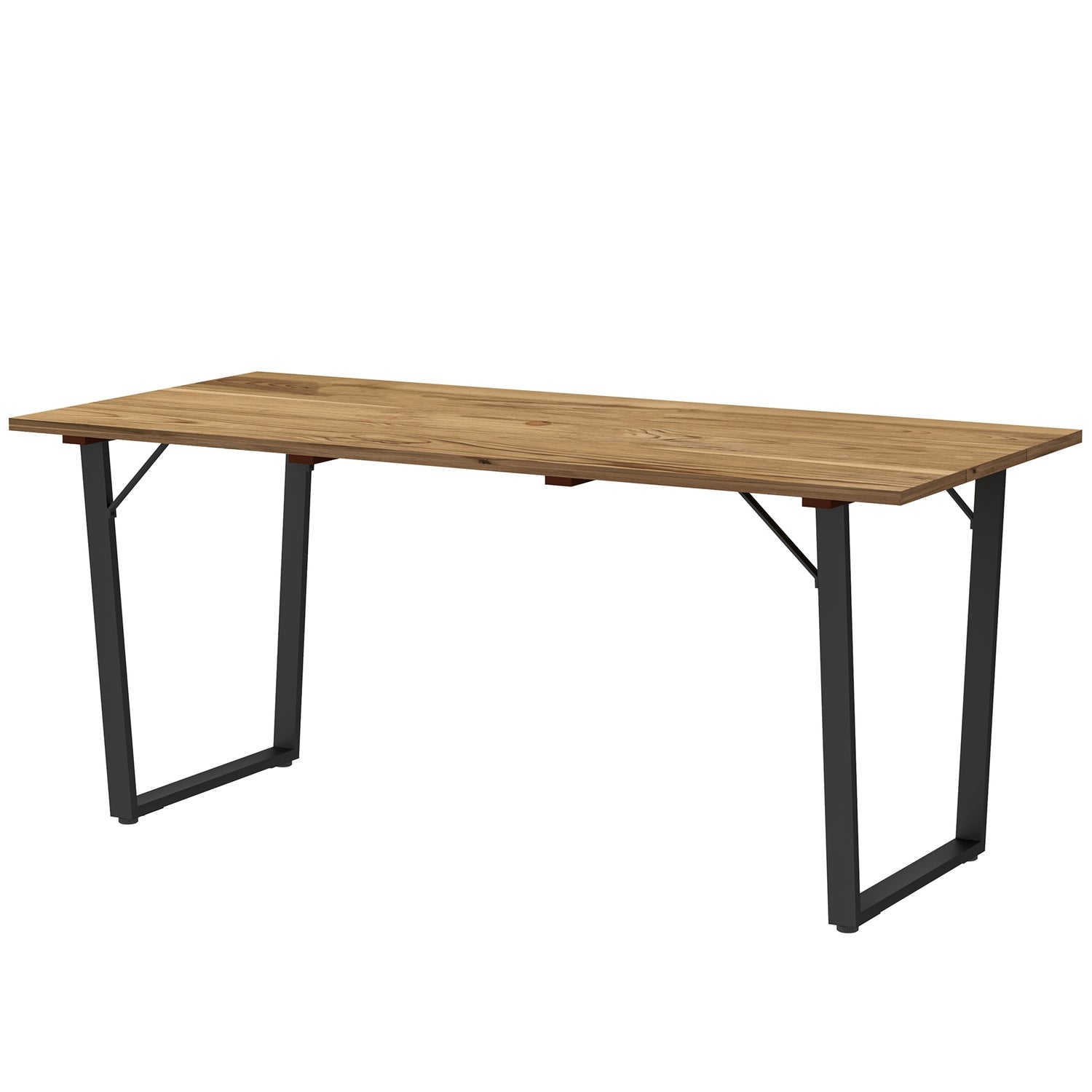 Väderbeständigt matbord i trä, 175x80 cm med paraplyhål