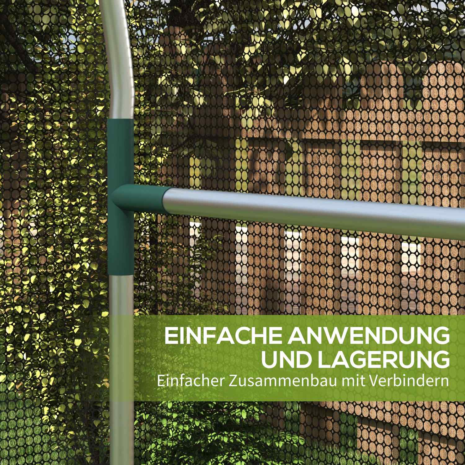 Trädgårdsinsektsskyddsnät, HDPE, stålram, 1,2x1,2M