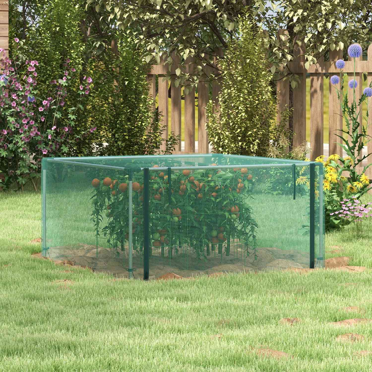 Trädgårdsinsektsskyddsnät med dragkedja, 1,25x1,25M