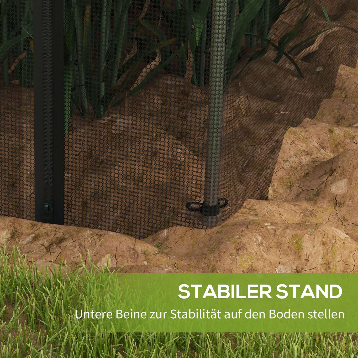 Trädgårdsinsektsskyddsnät med dörr, 1,2 x 3,6 m, svart HDPE