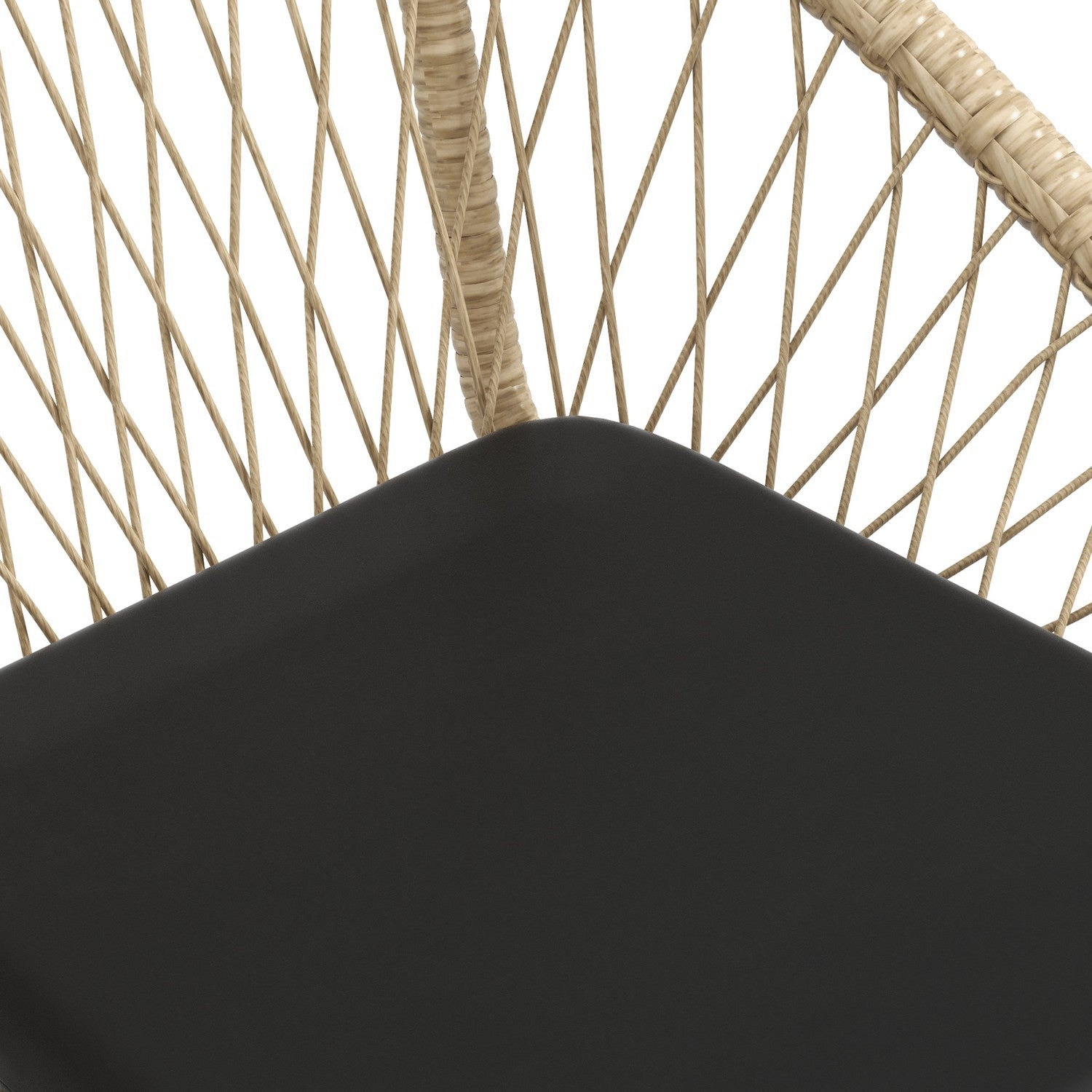 Trädgårdsmöbler i rotting – 3 st, gula kuddar