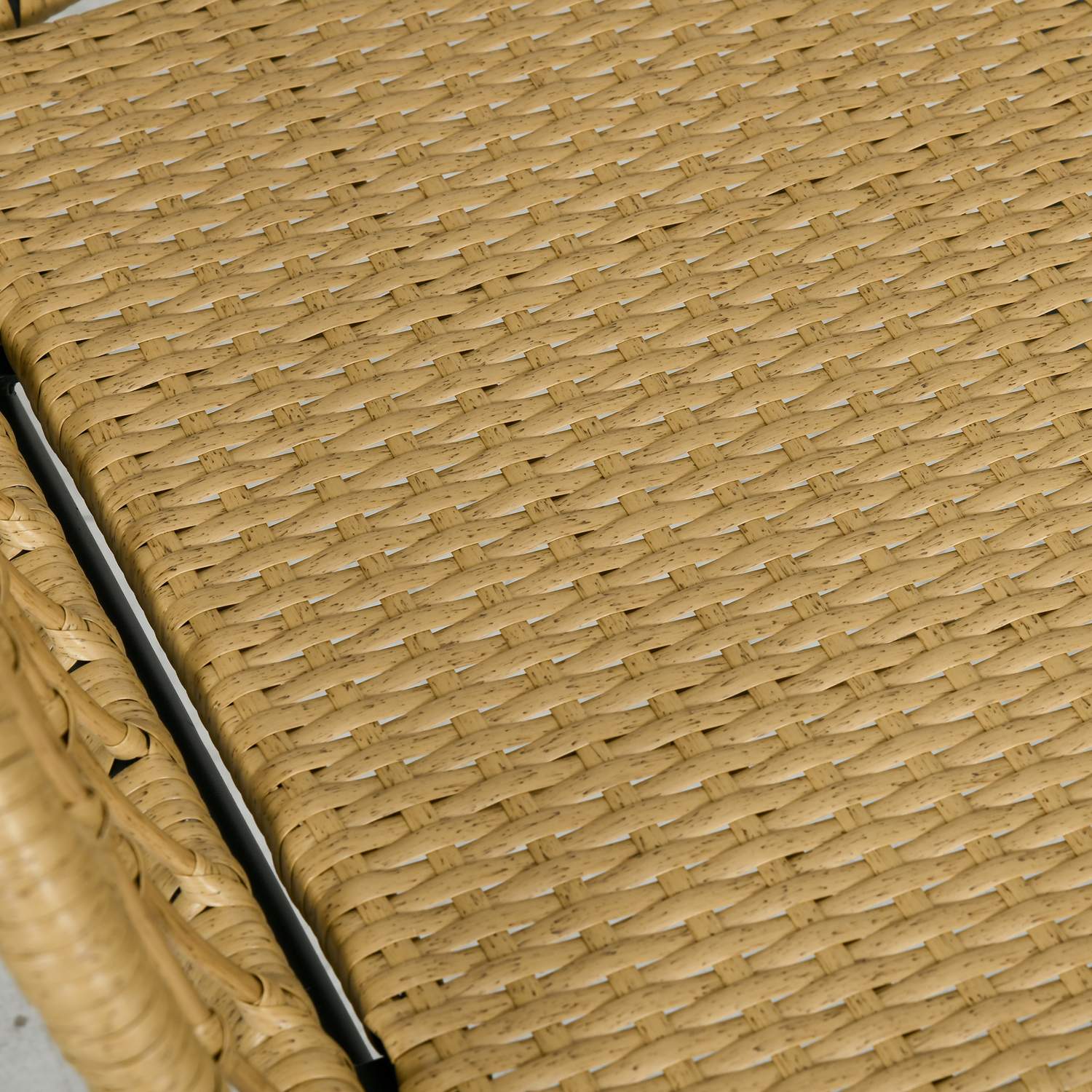 Trädgårdsmöbler i rotting, dämpad, 5-delad beige