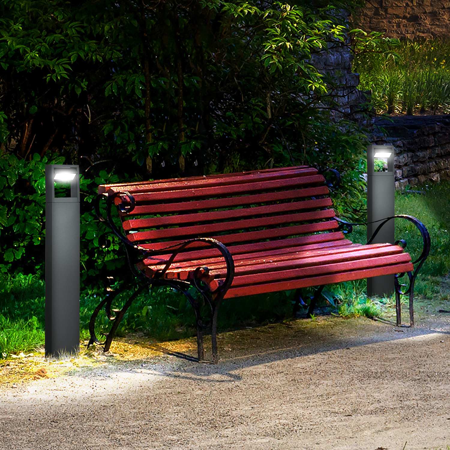 Trädgårdspollare utomhus, varm LED, justerbar, IP65