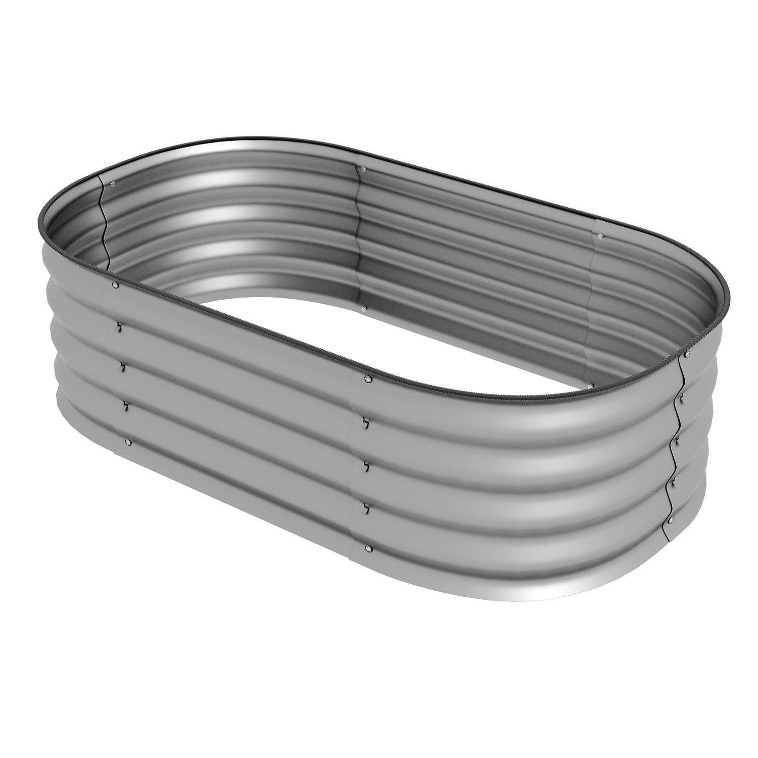 Trädgårdssäng i metall, öppen botten, 105 x 62 x 30 cm