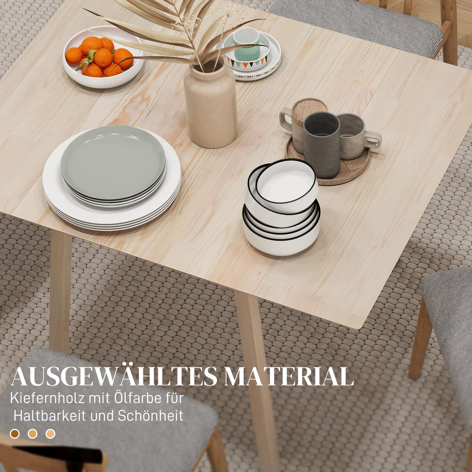 Träfällbart matbord, 2-4 platser, små utrymmen