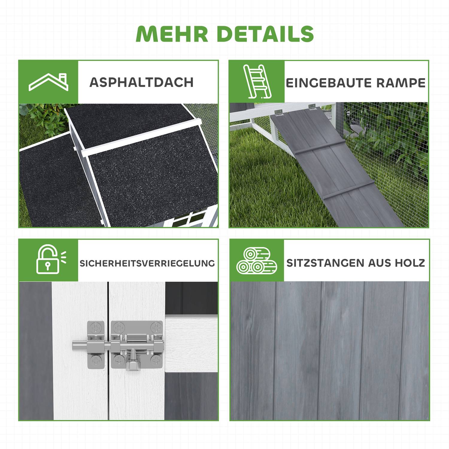 Trähönshus med häcklåda, för 3-4 kycklingar
