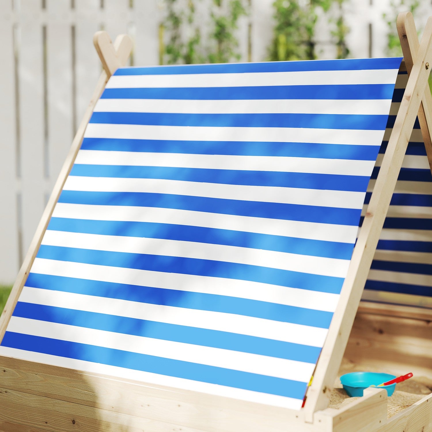 Träsandlåda med kapell och underlag, 120 cm