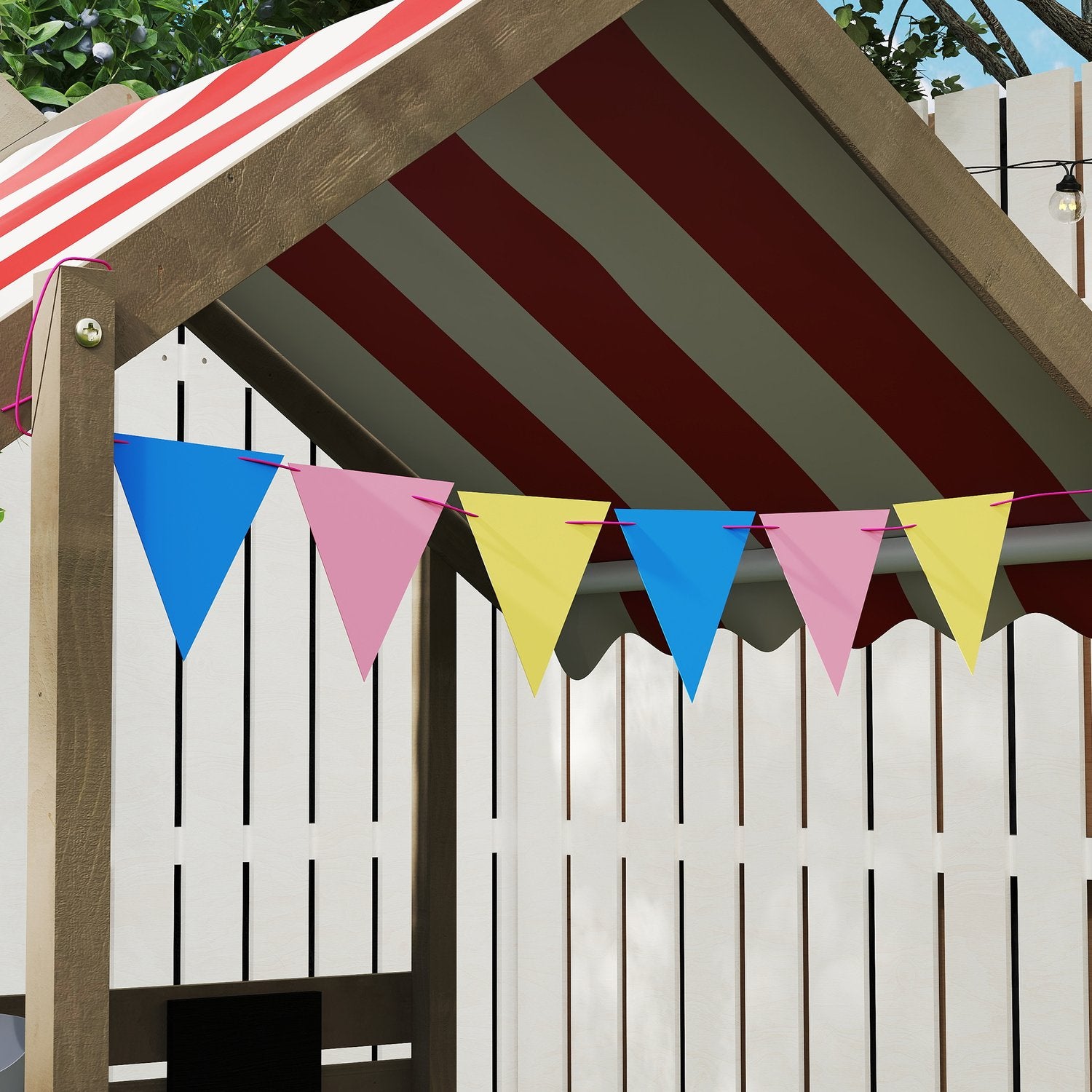 Träsandlåda med tak & sits, 124x116x146 cm, Grå