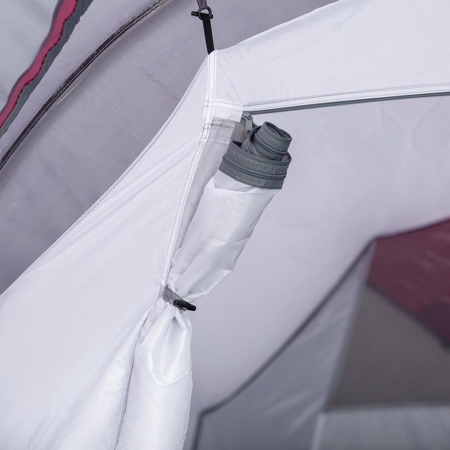 Tunnelcampingtält för 2-3 personer, glasfiber, grått