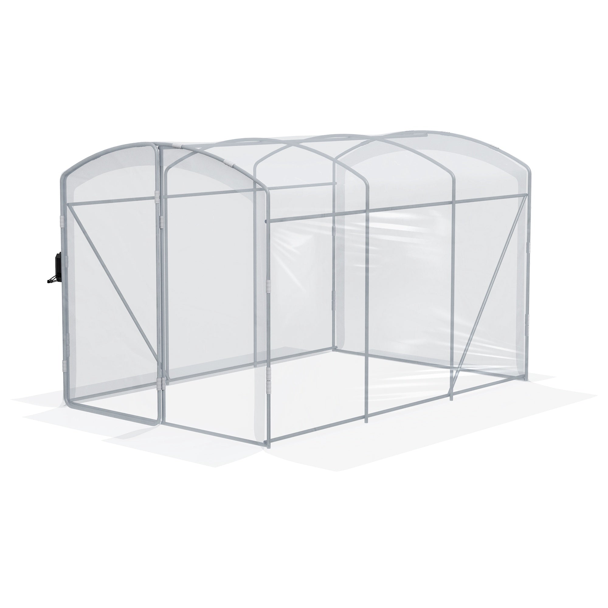 Tunnelväxthus för inträde, transparent lock, 3x2x2m