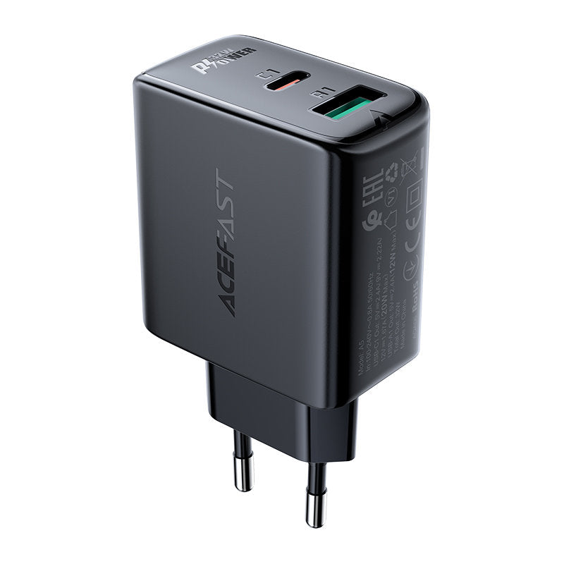 USB-C USB 32W väggladdare PPS PD QC 3.0 AFC FCP svart