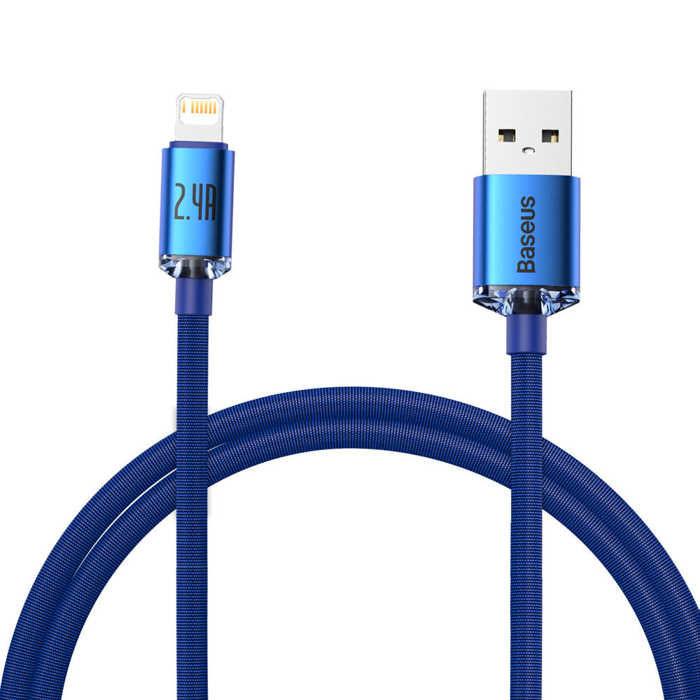 USB - Lightning-kabel för snabb laddning och dataöverföring, 1,2 m, blå