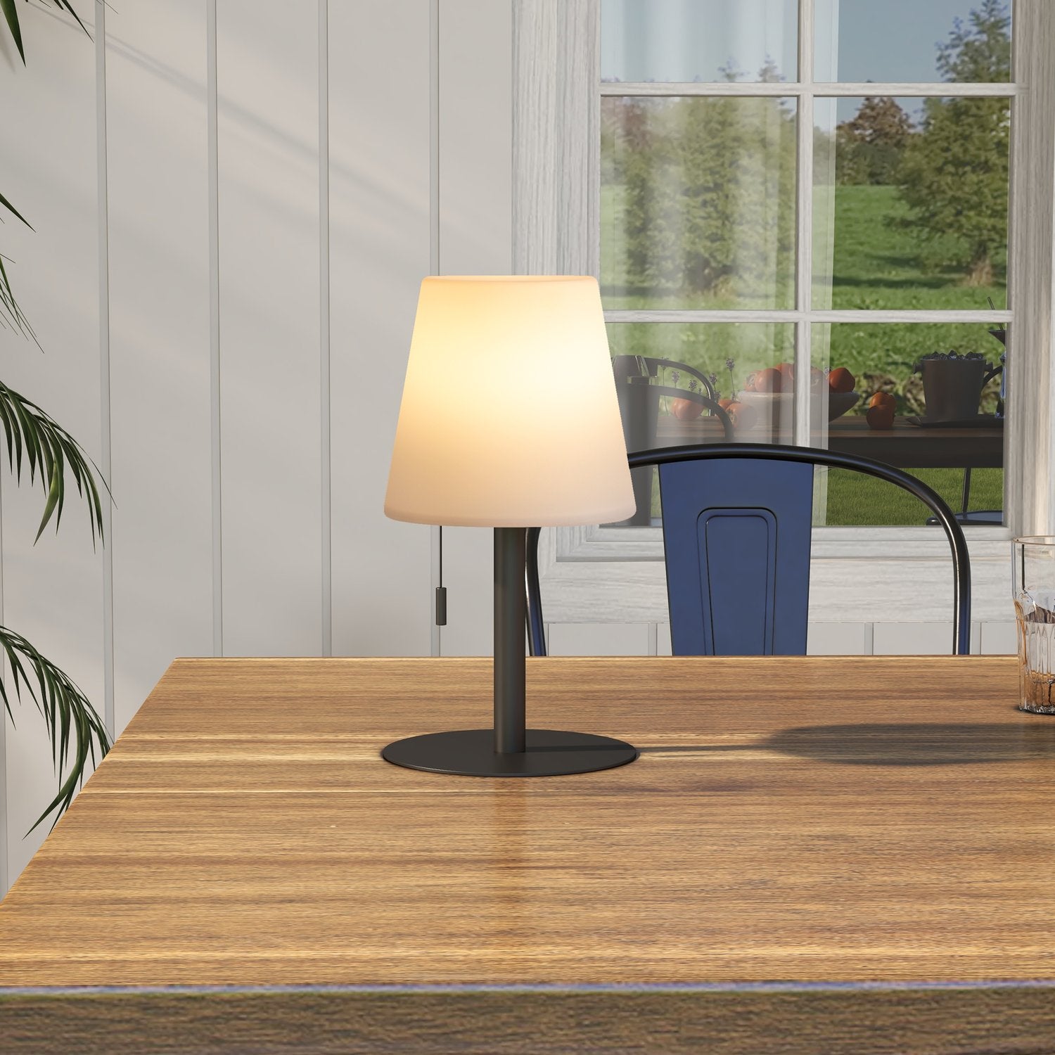 USB uppladdningsbar LED-bordslampa, dimbar, inomhus/utomhus