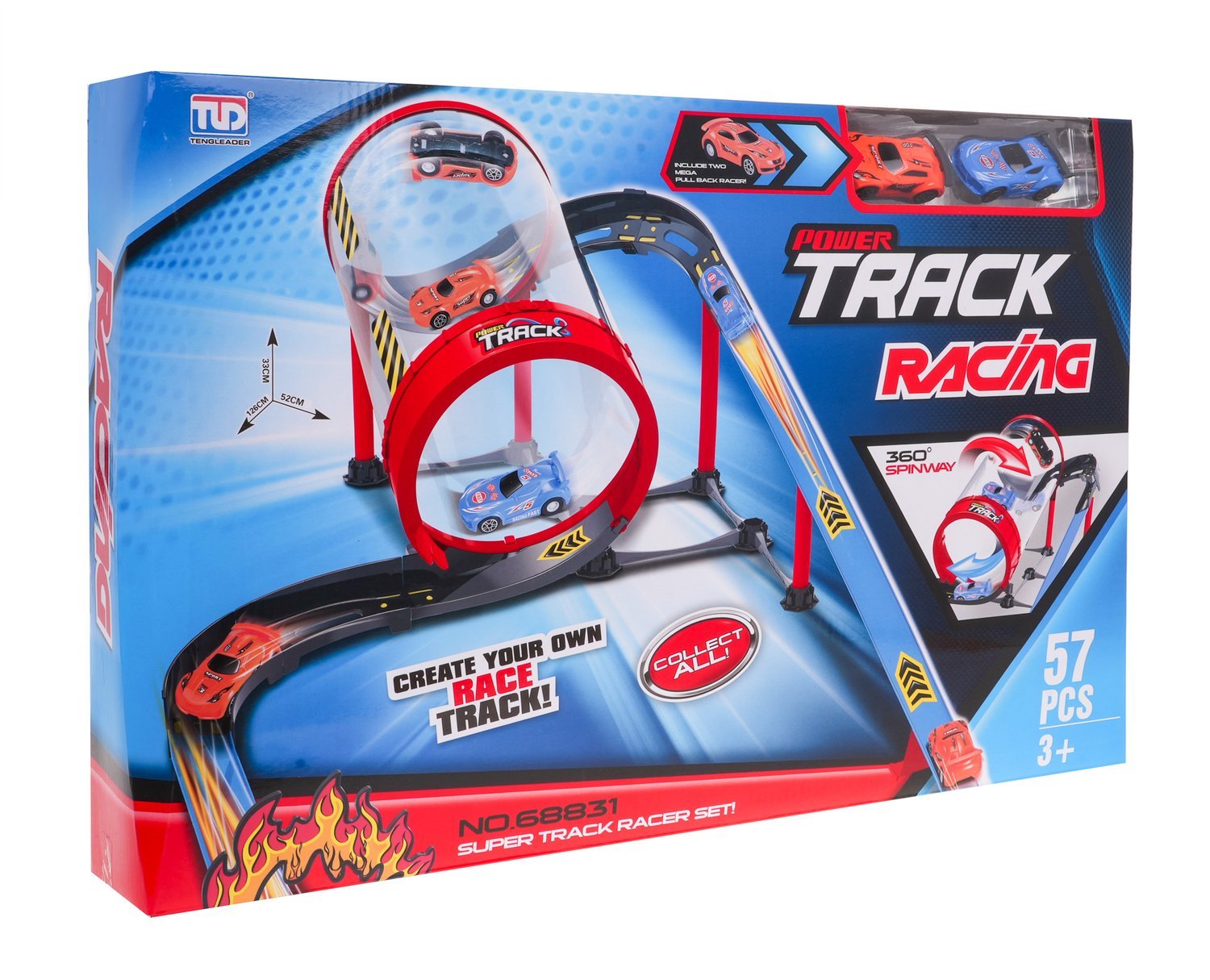 Ultimate Kids Race Track Set med Pull-Back biler