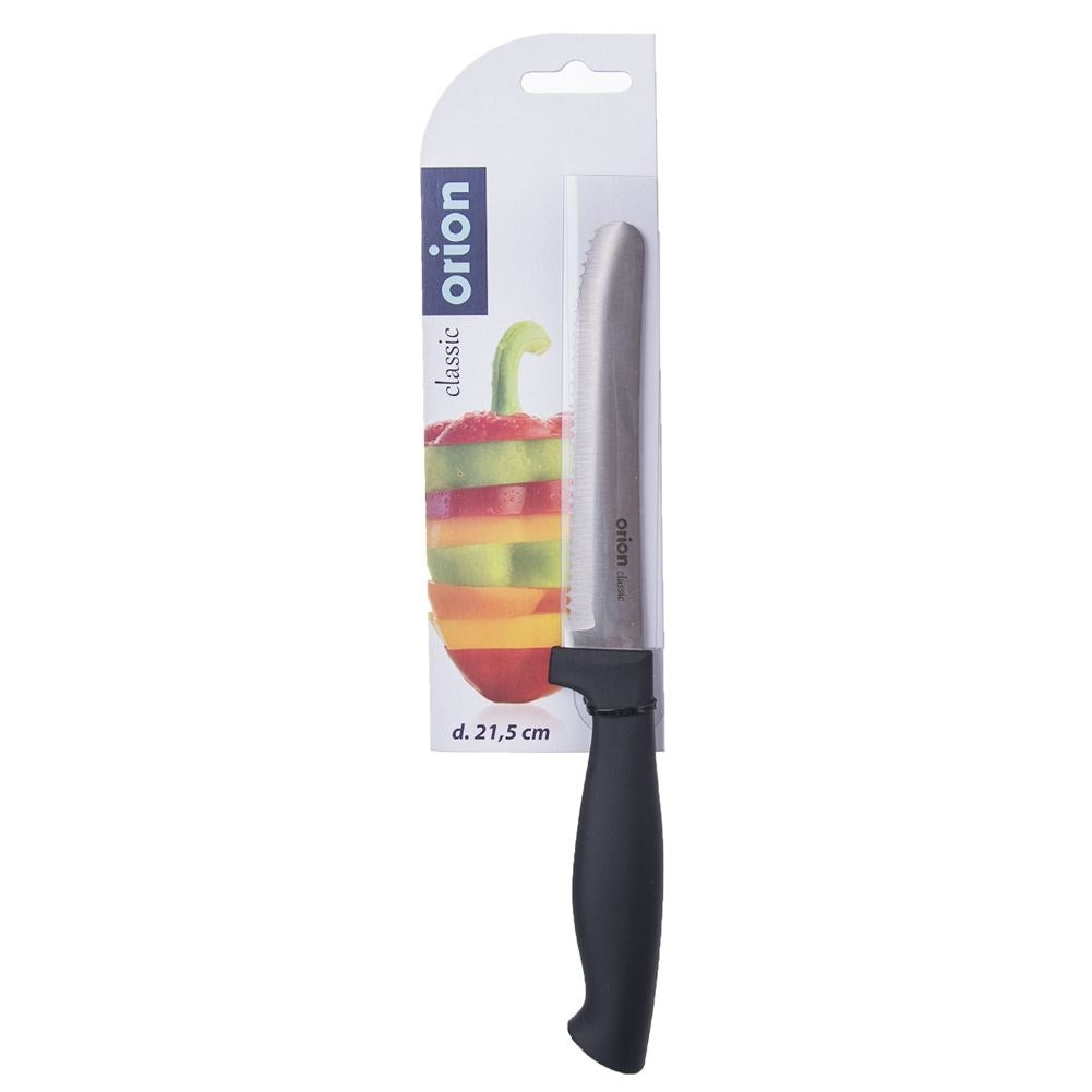 Universalkniv 11 cm: Ergonomiskt handtag, tandat blad