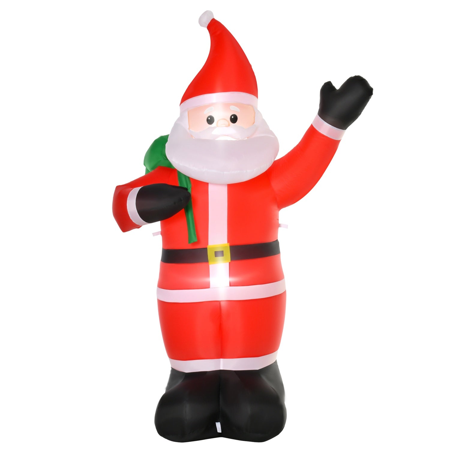 Uppblåsbar jultomte med LED-ljus, 2,4m, inomhus/utomhus