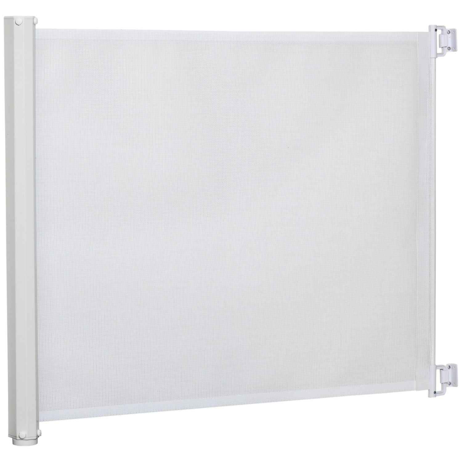 Utdragbar säkerhetstrappgrind – Vit PVC, 115x82,5 cm