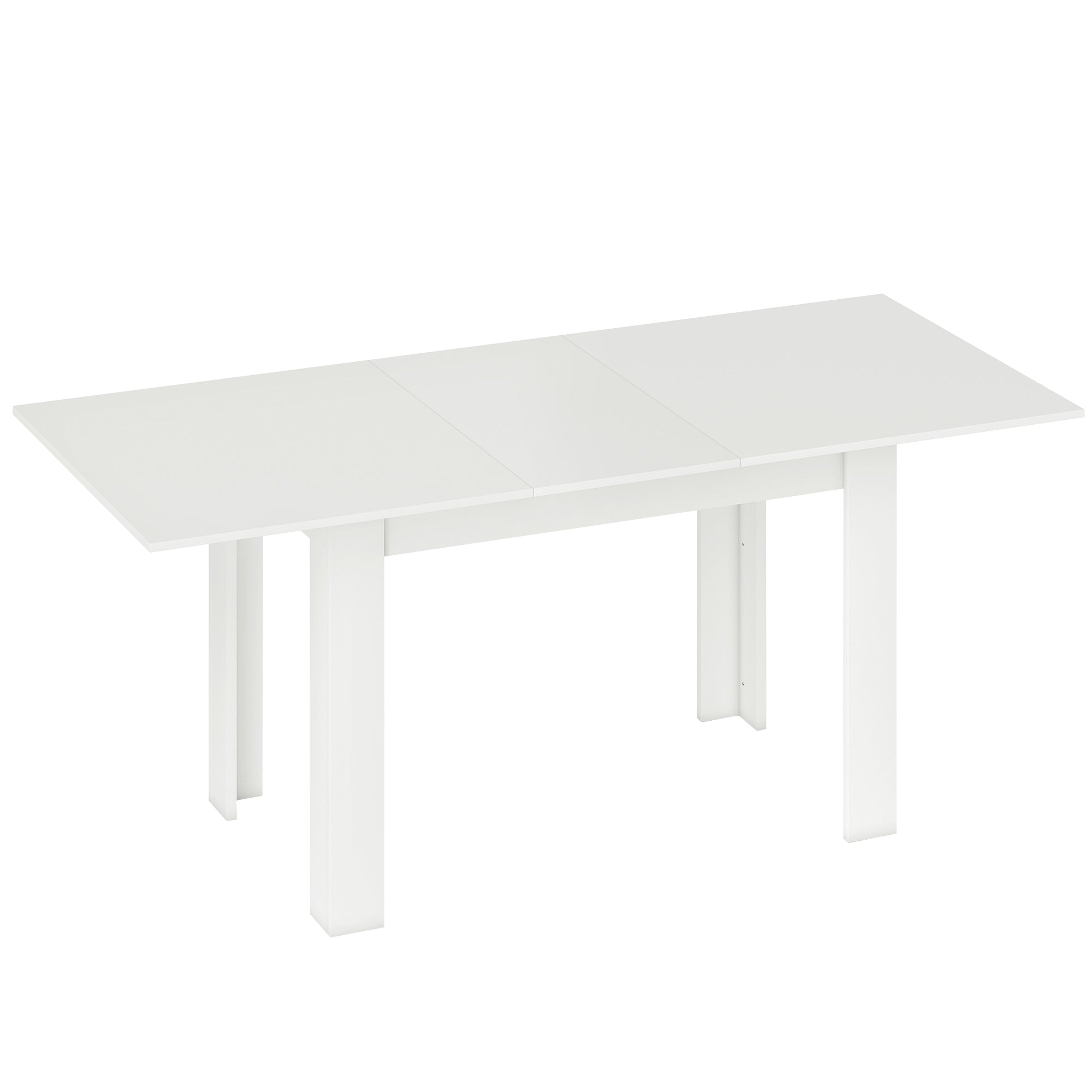 Utdragbart matbord, 140-180 x 80 cm, Vitt