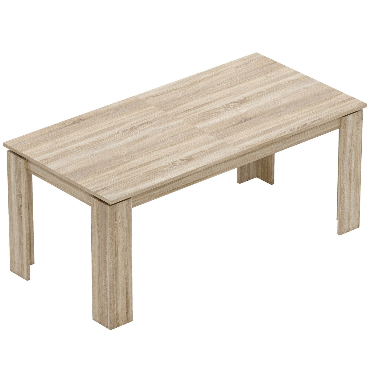 Utdragbart matbord, 180-260 cm, stolar 6-10, trä
