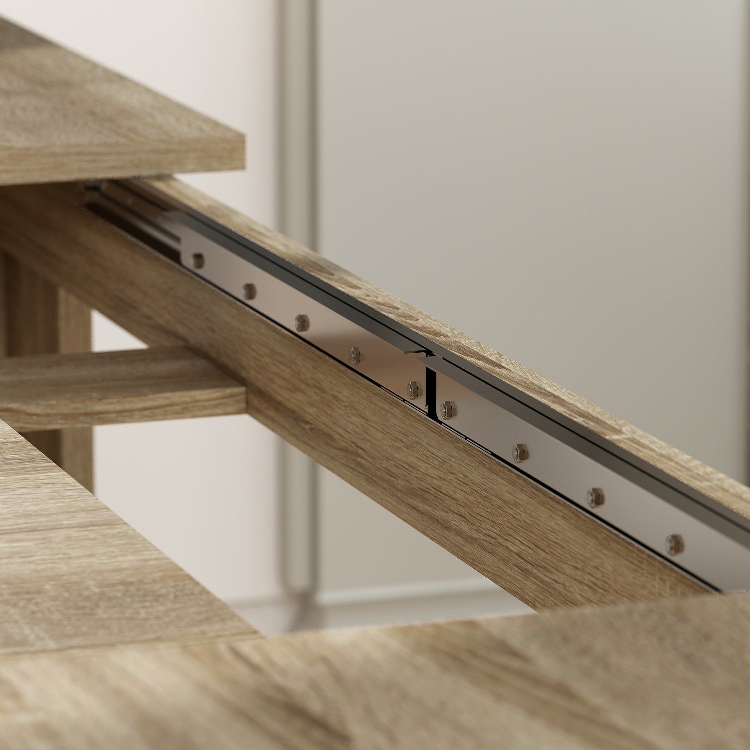 Utdragbart matbord, 180-260 cm, stolar 6-10, trä