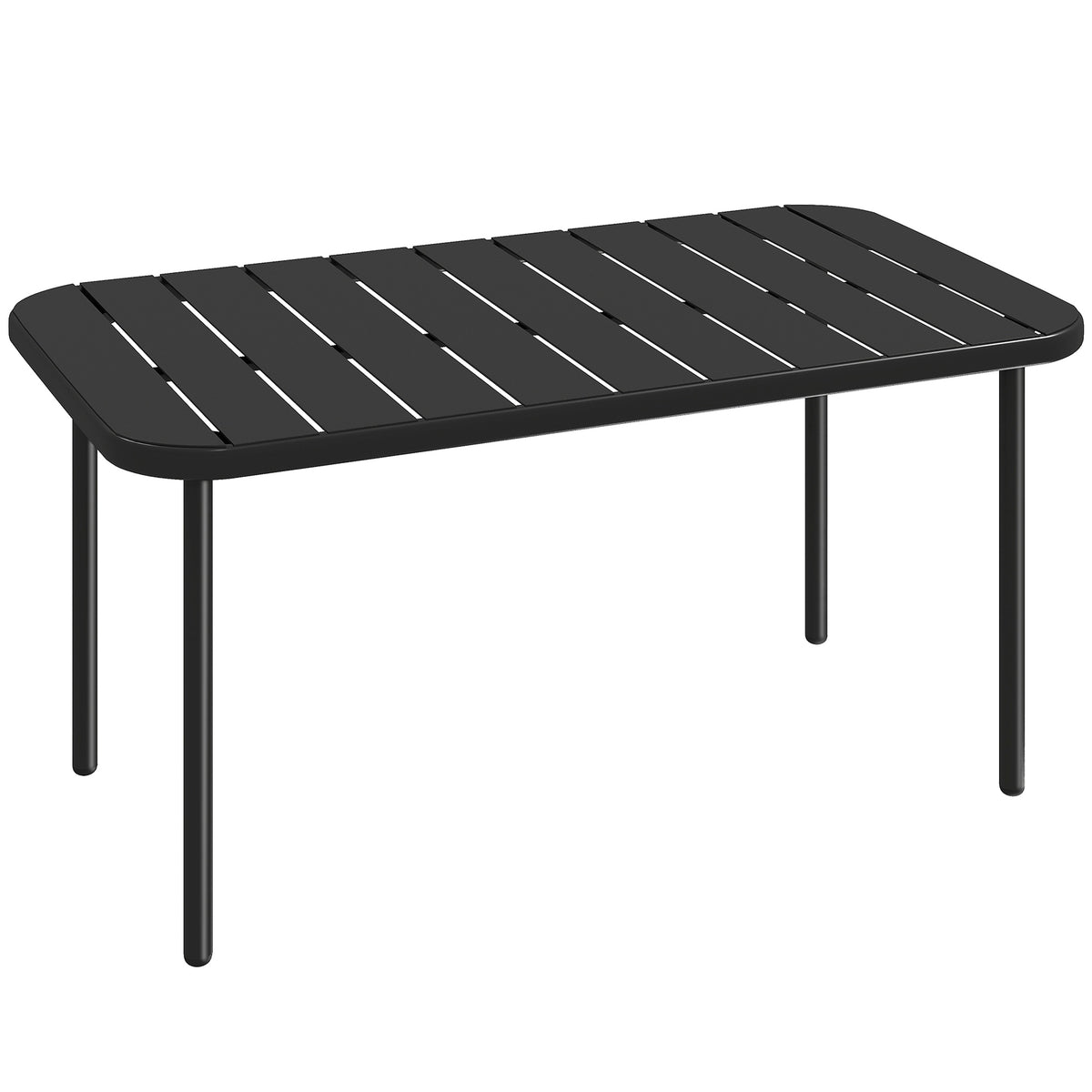 Utomhusbord i metall, väderbeständigt, 90x50x43 cm