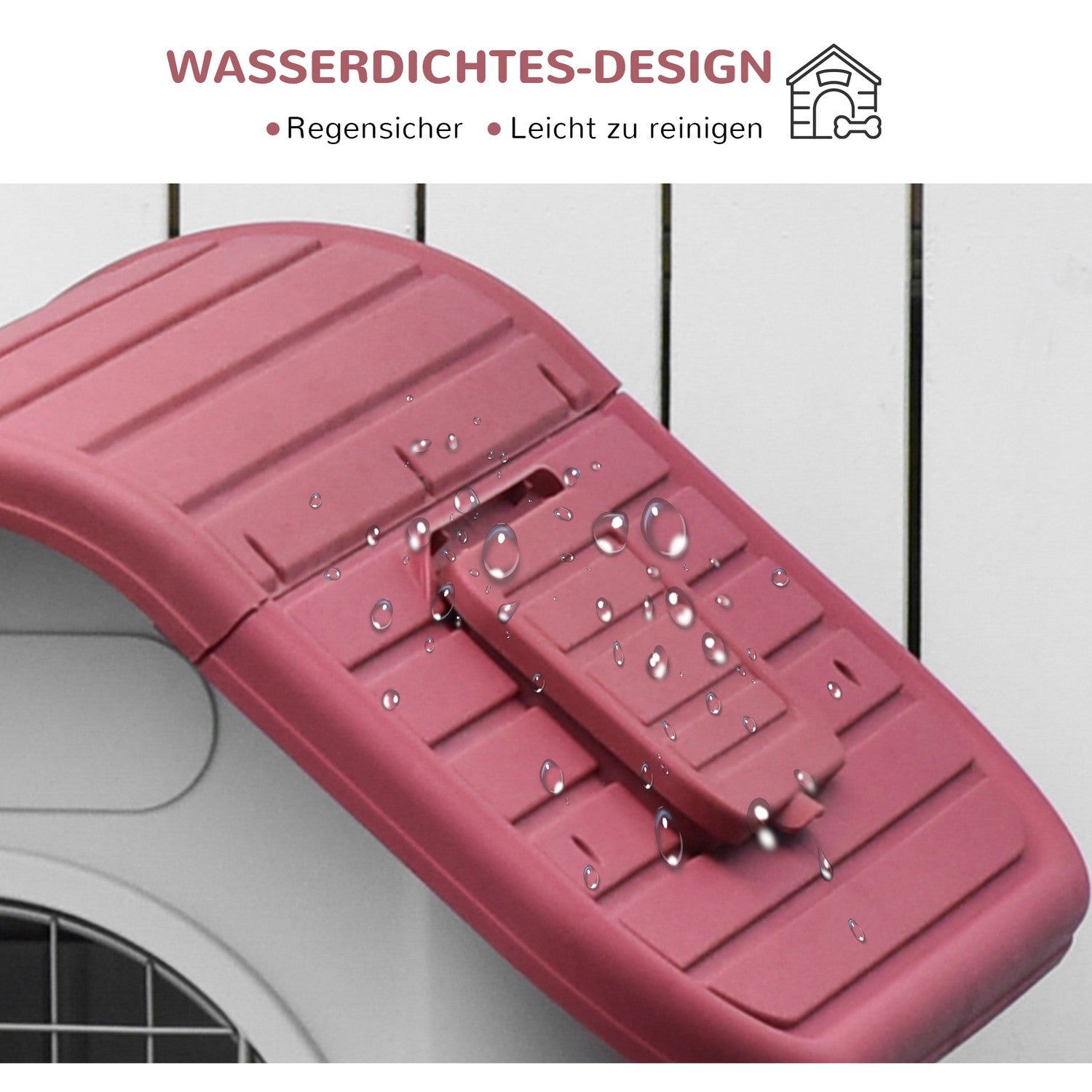 Utomhus hundkennel med tak, vattentät, luftcirkulation