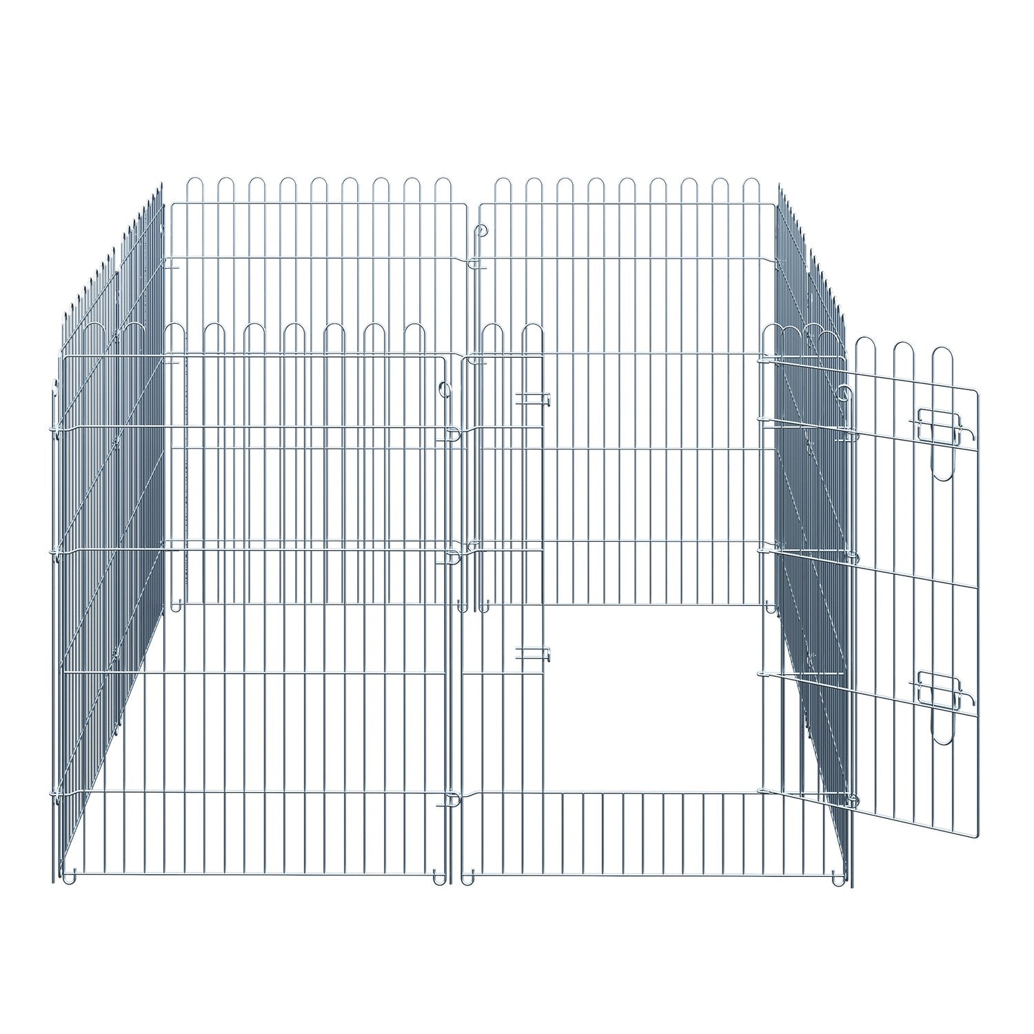 Utomhusvalplekhage, 8-panel, Säker & Stabil, 63x91 cm