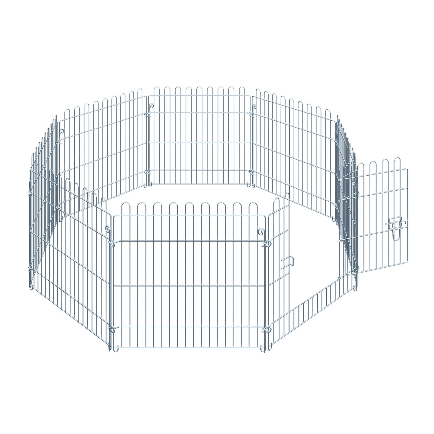 Utomhus valp lekhage staket, 8 paneler, B63 x H60 cm