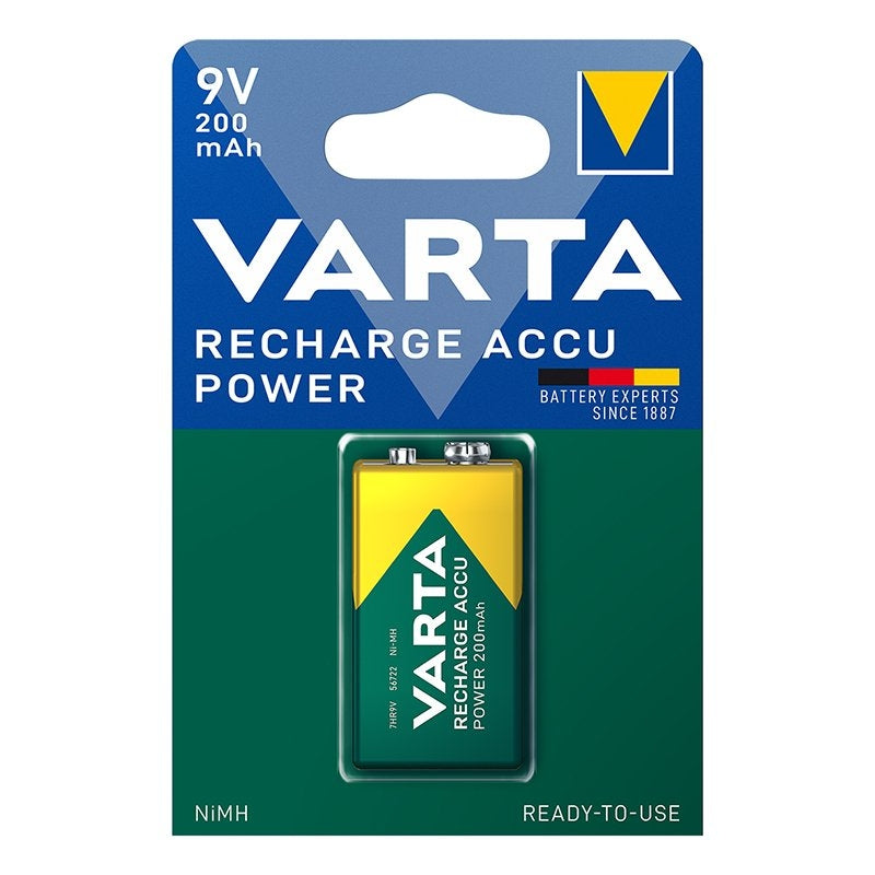 Varta Recharge Accu Power batteri 9V 200 mAh i blister