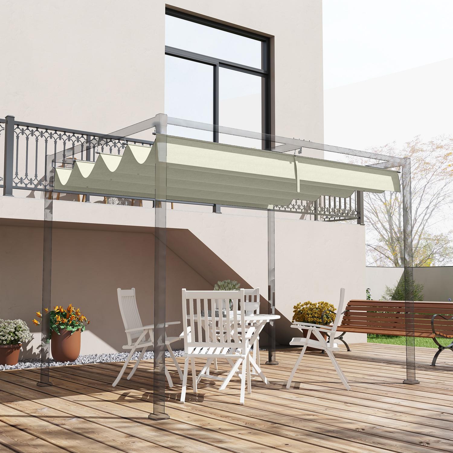 Vattenavvisande Pergola Taktäcke, Krämvit, UV 30+
