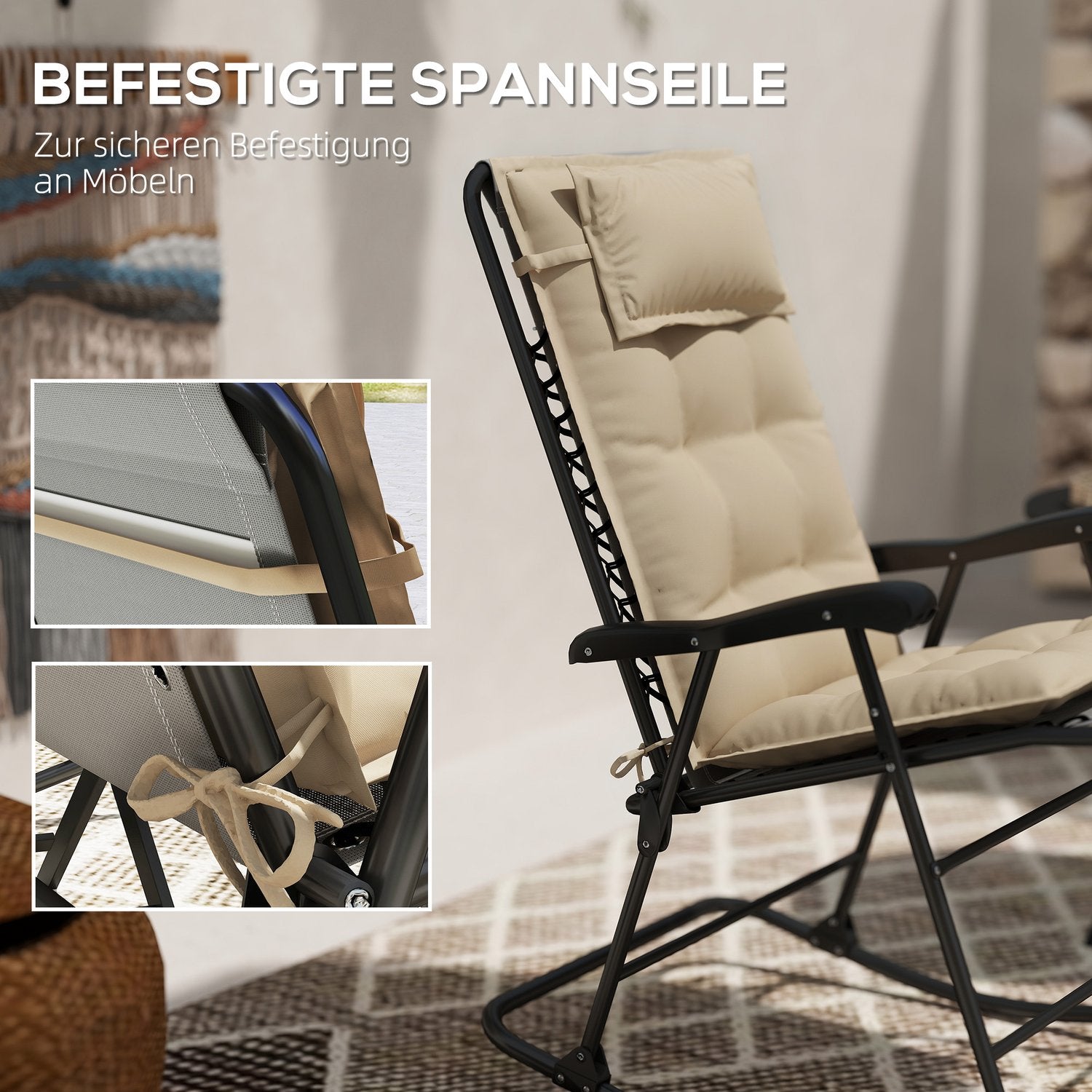 Vattenavvisande kuddar för trädgårdsstolar, set om 2