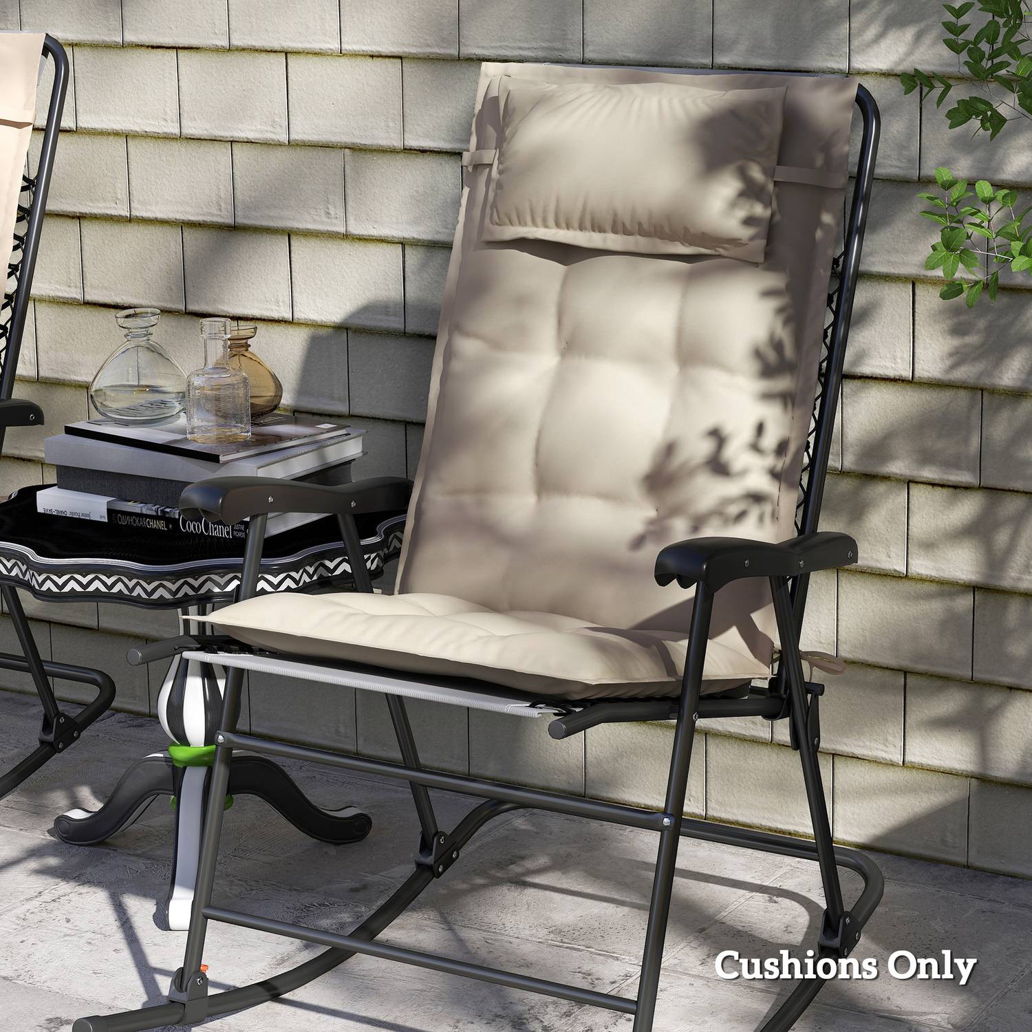 Vattenavvisande kuddar för trädgårdsstolar, set om 2