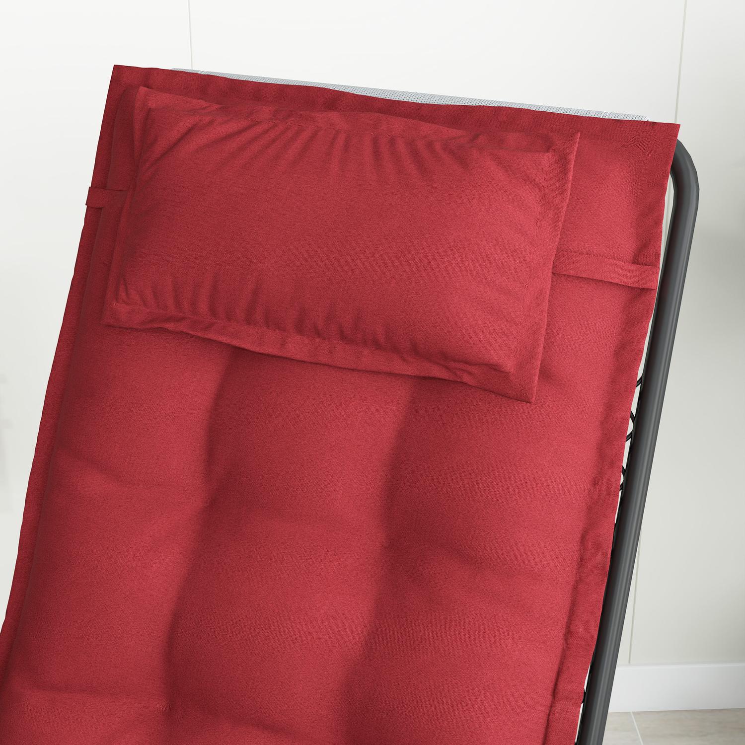 Vattenavvisande solstolsdynor, set om 2, vinröd